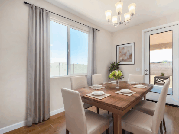 Virtually Staged Dining Room of a 3510 Pansy plan