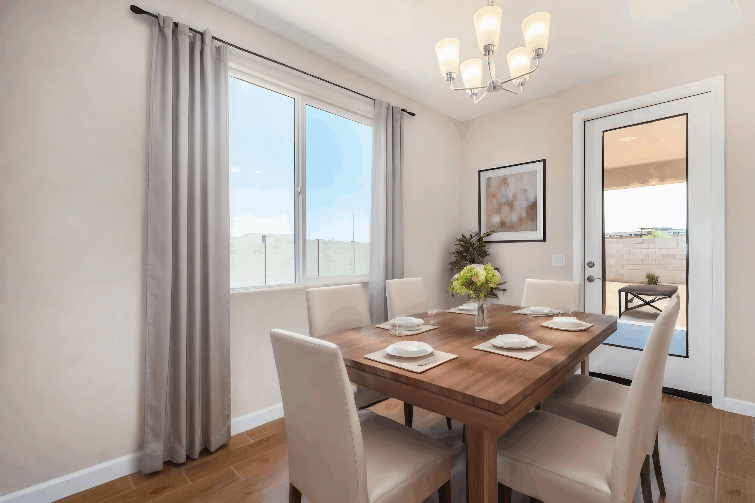 Virtually Staged Dining Room of a 3510 Pansy plan